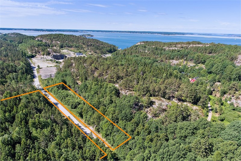 Ungefärlig översikt över delar av tomten
