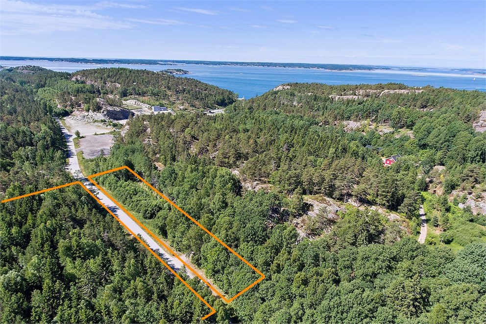 Ungefärlig översikt över delar av tomten