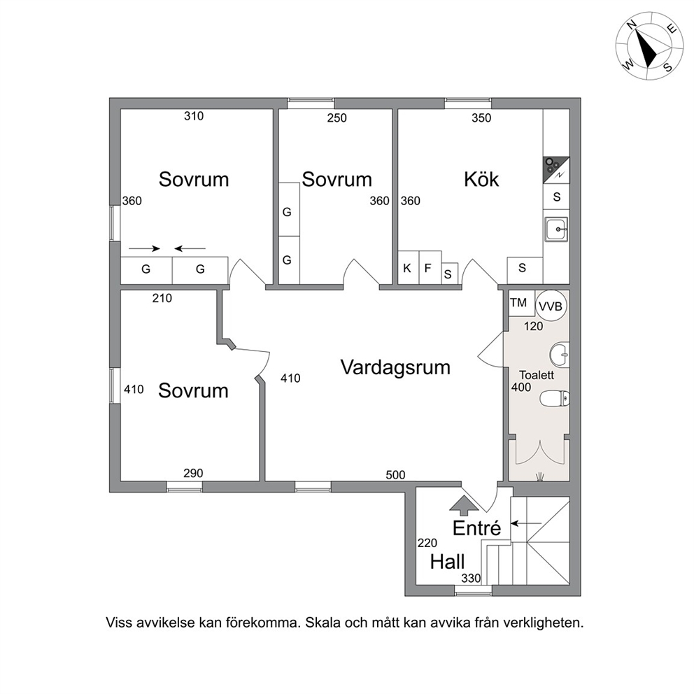 (Entréhall ingår ej i bostadsrätten)