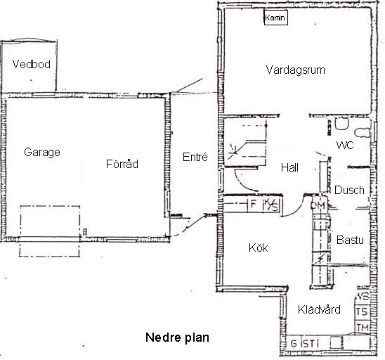 Nedre plan, ej skalenlig