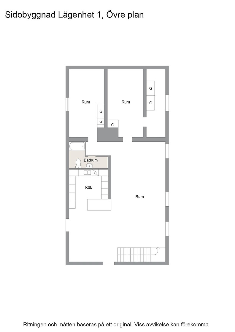 Sidobyggnad - Lägenhet 1 - Övre plan