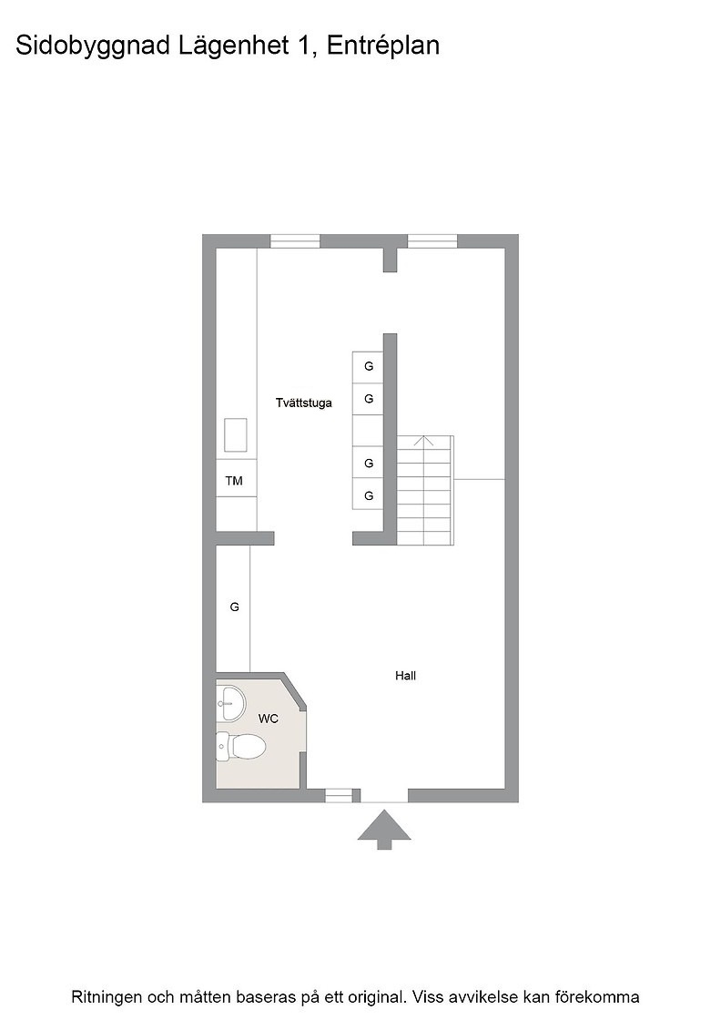 Sidobyggnad - Lägenhet 1 - Entréplan