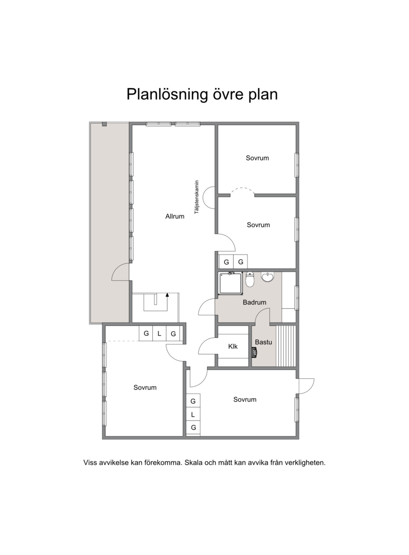 Planlösning övre plan