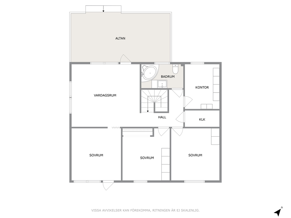 Planlösning - Ovanplan