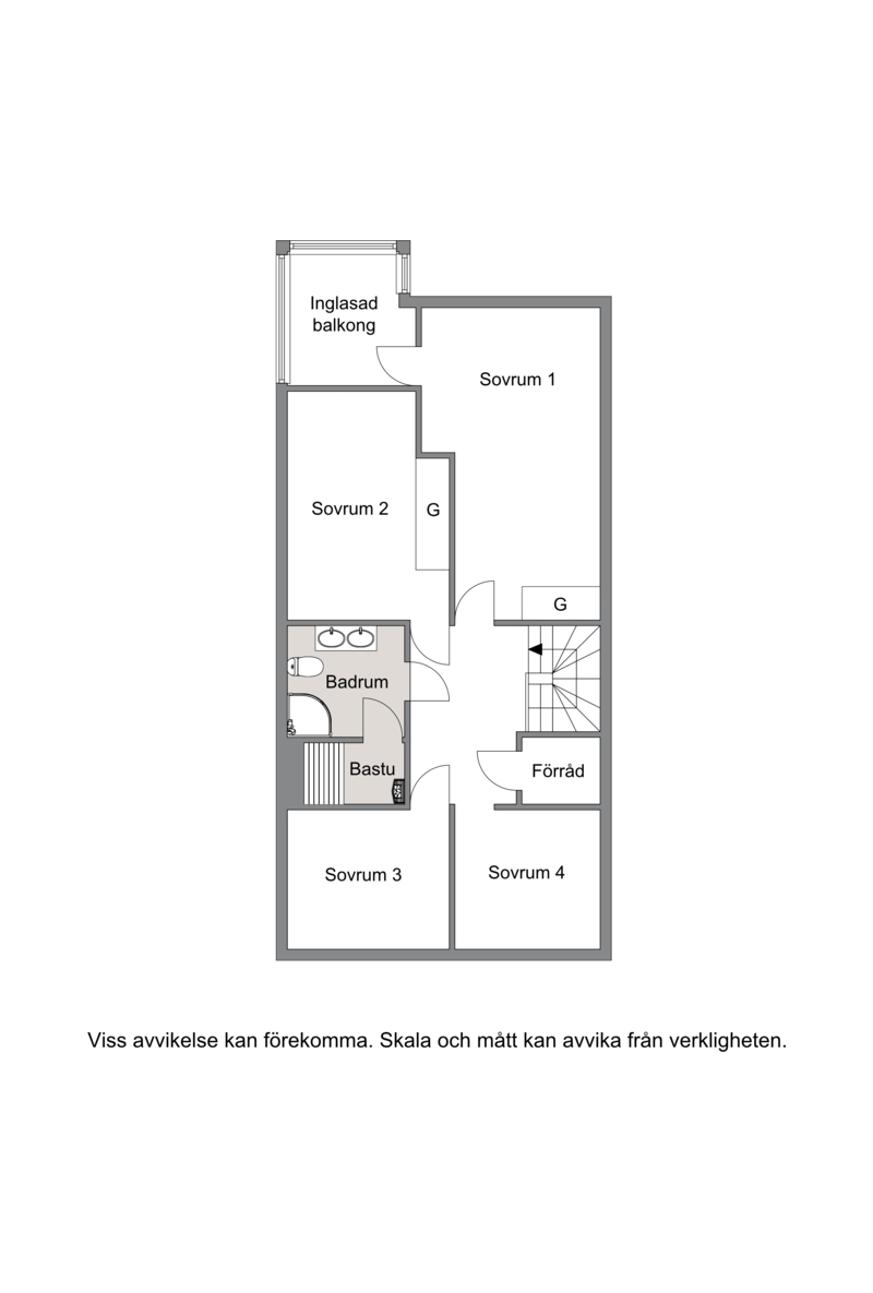 Planritning övre plan