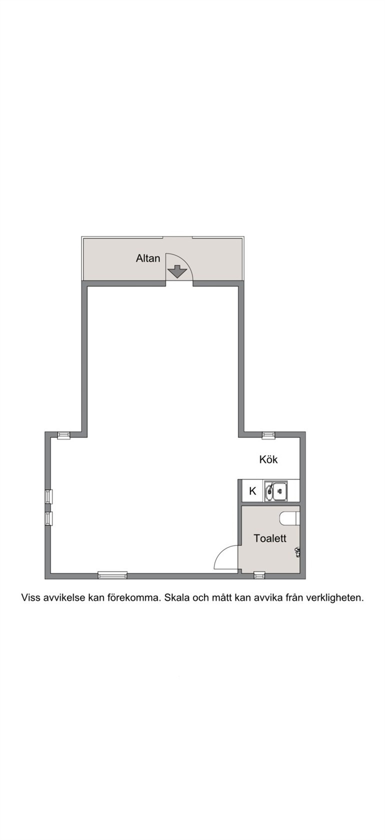 Gästhus 2, sovloft ovan köksdel