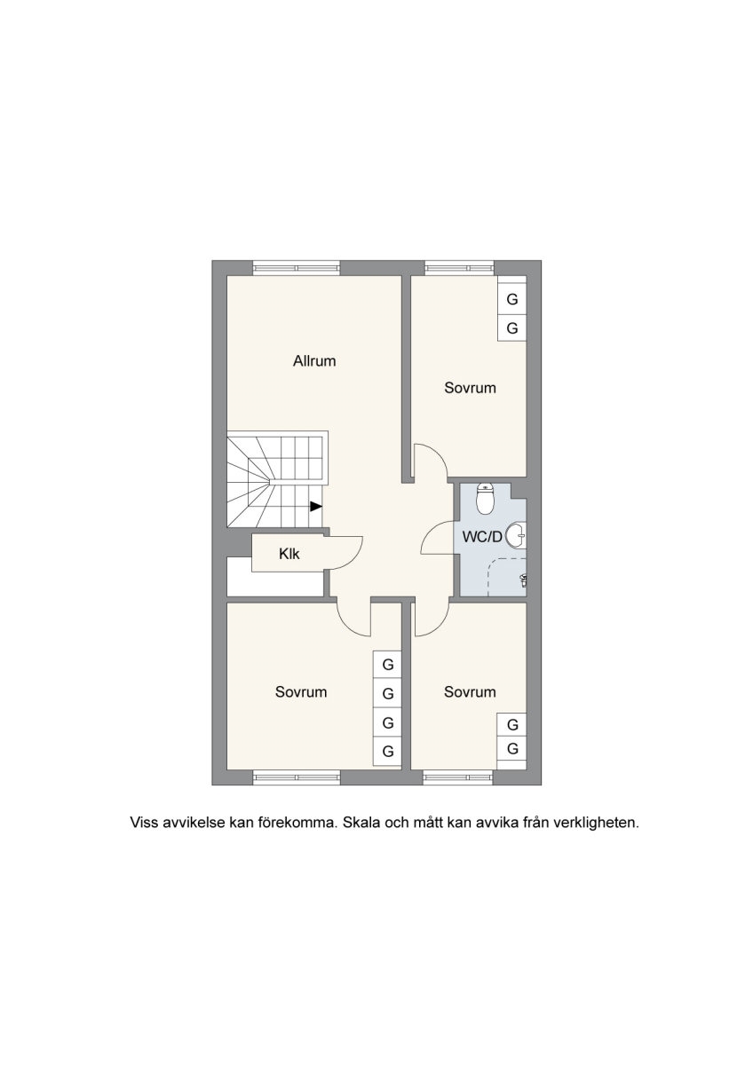 Planritning övre plan