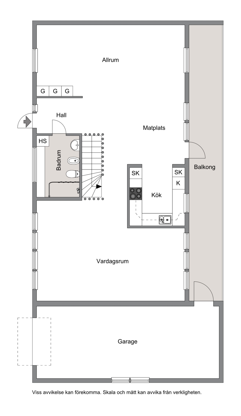 planritning övre plan