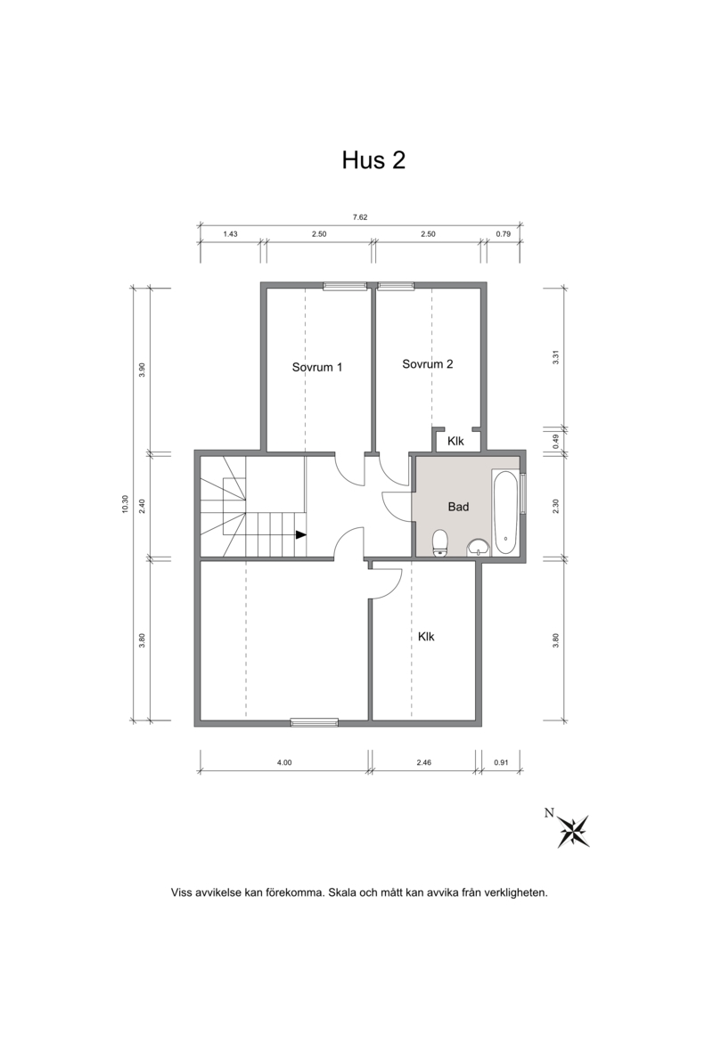 Övre plan hus 2