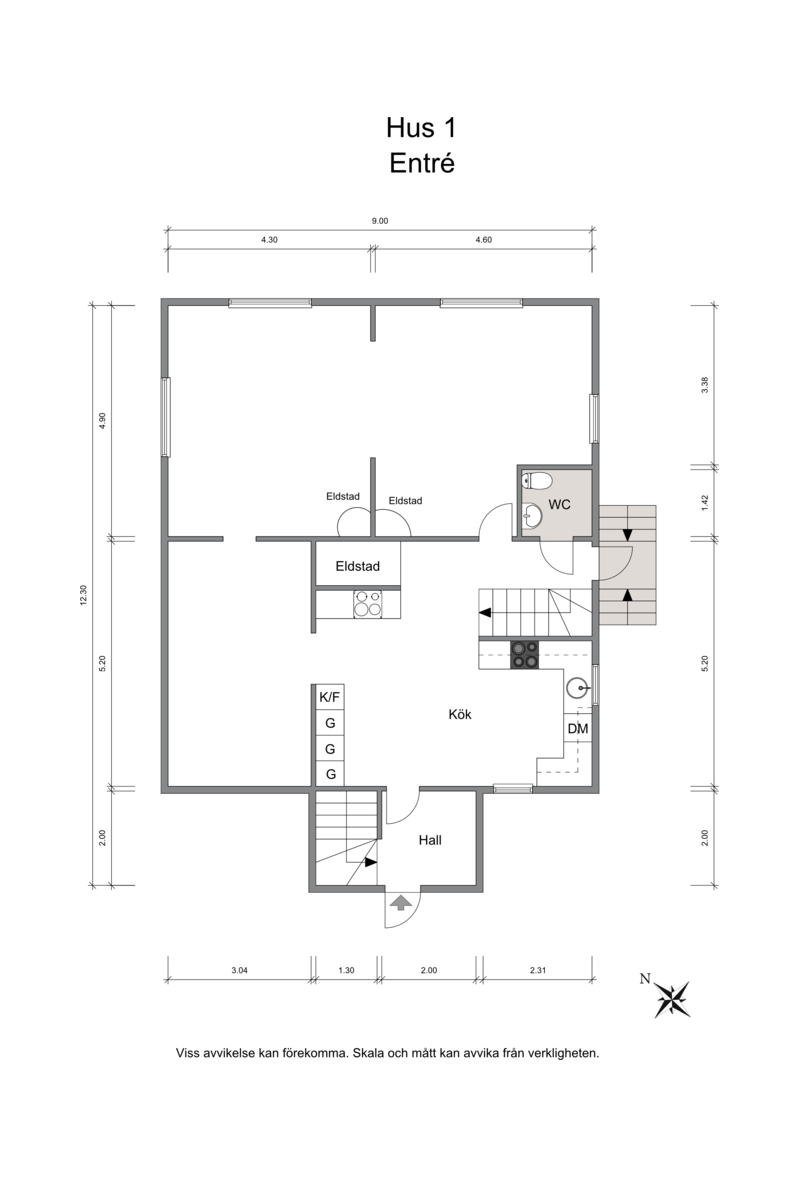 Entréplan hus 1