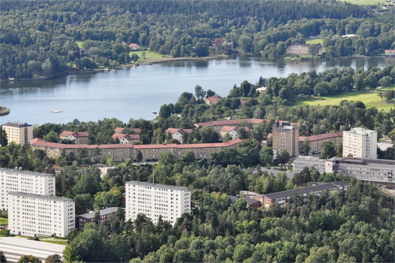 Flygbild Mörbyskogen o Mörbybacke