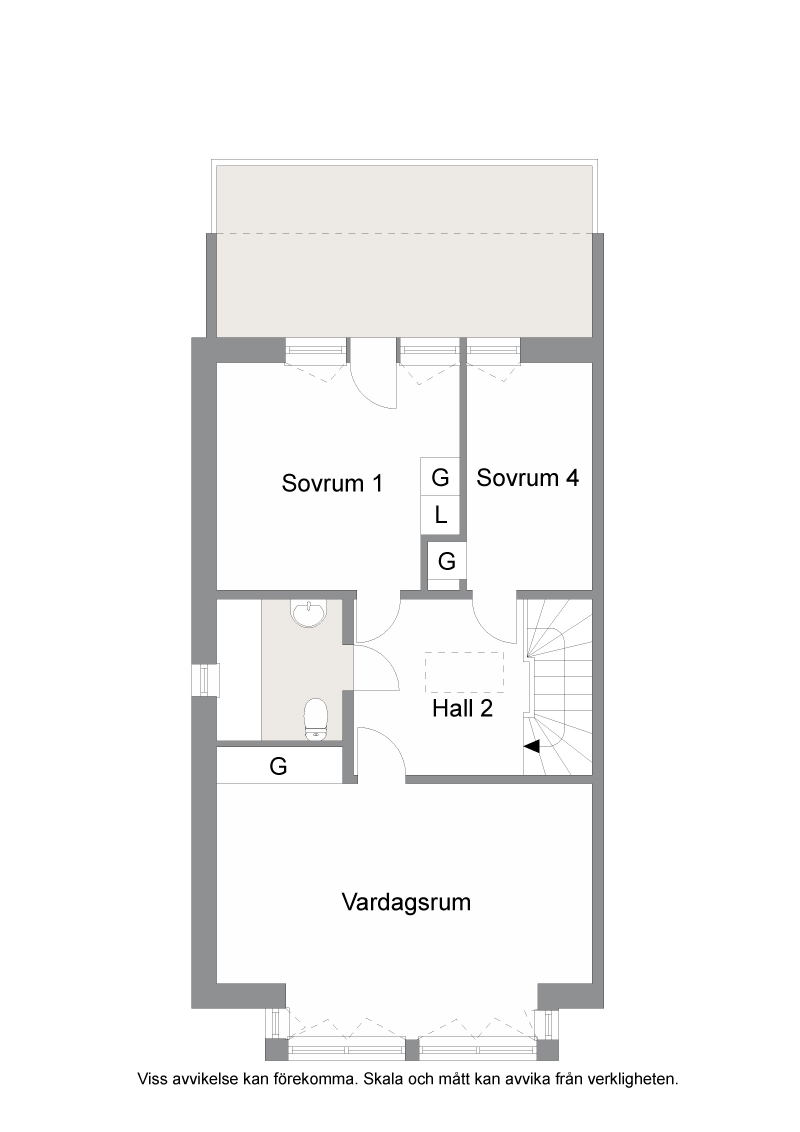 Planritning övre plan