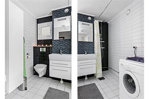 Totalrenoverat badrum m. tvättmaskin