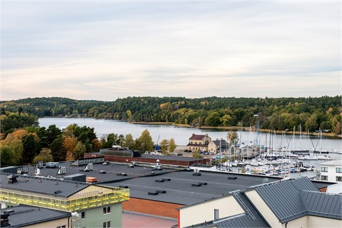 Utsikt från den gemensamma takterrassen