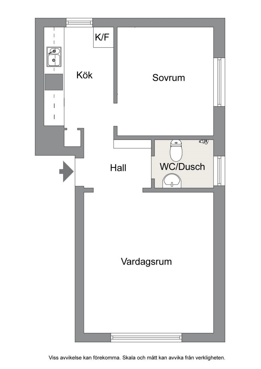 Storgatan 25A 1 vån Planskiss