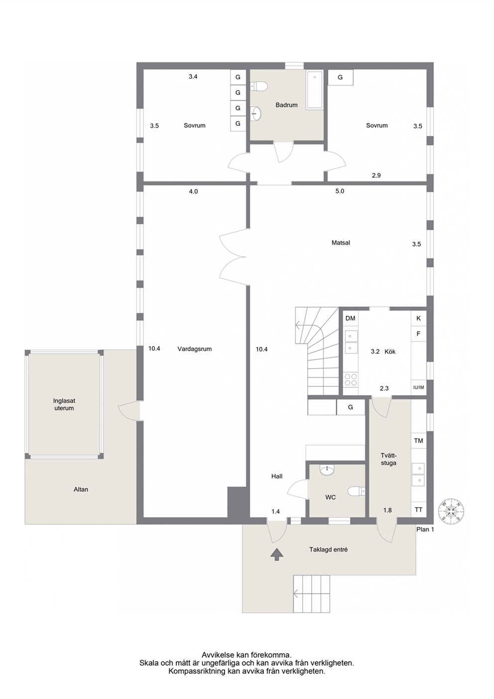 Planlösning övre plan