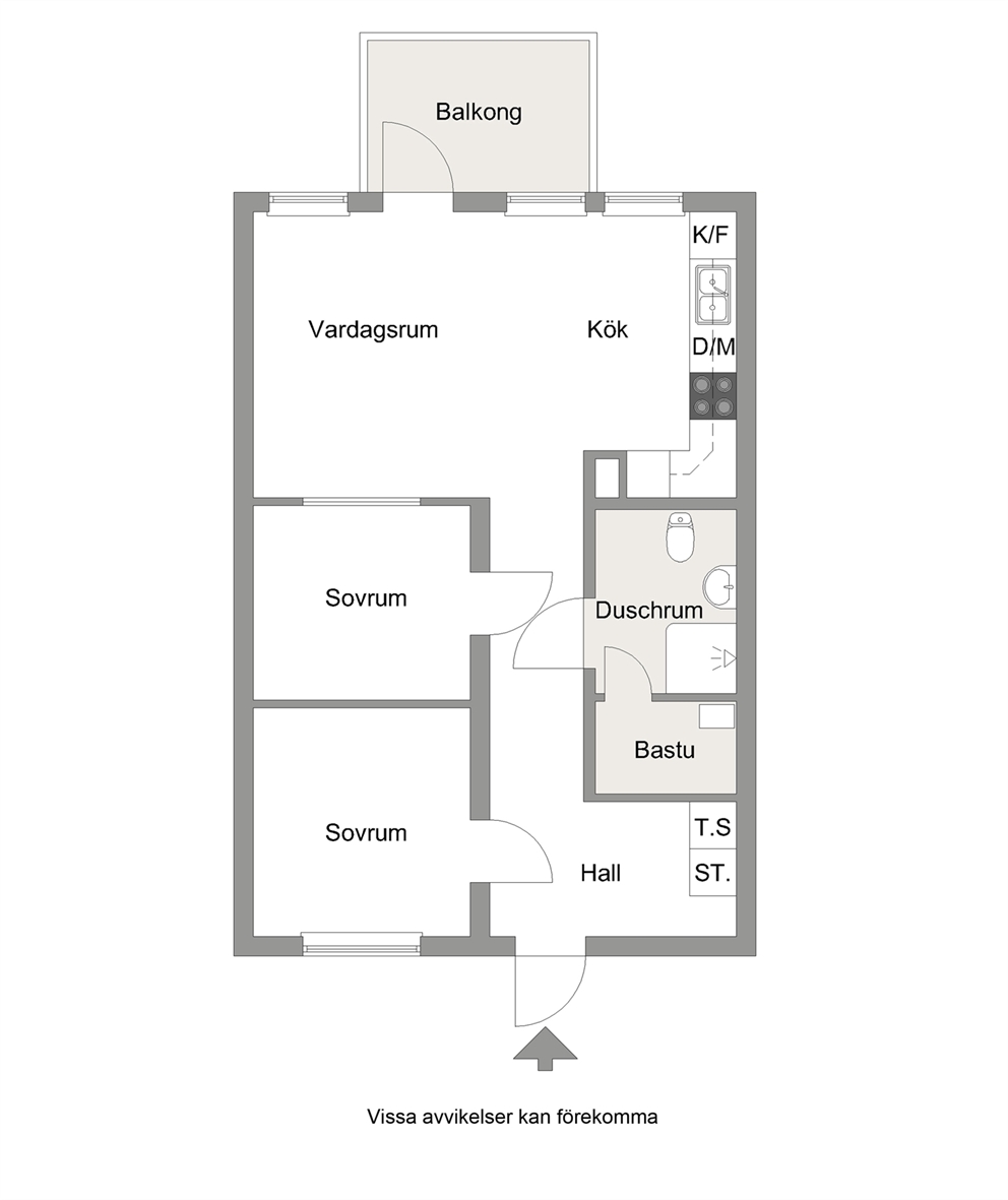 Planritning. Å-Hus F-I, nr 2 & 6