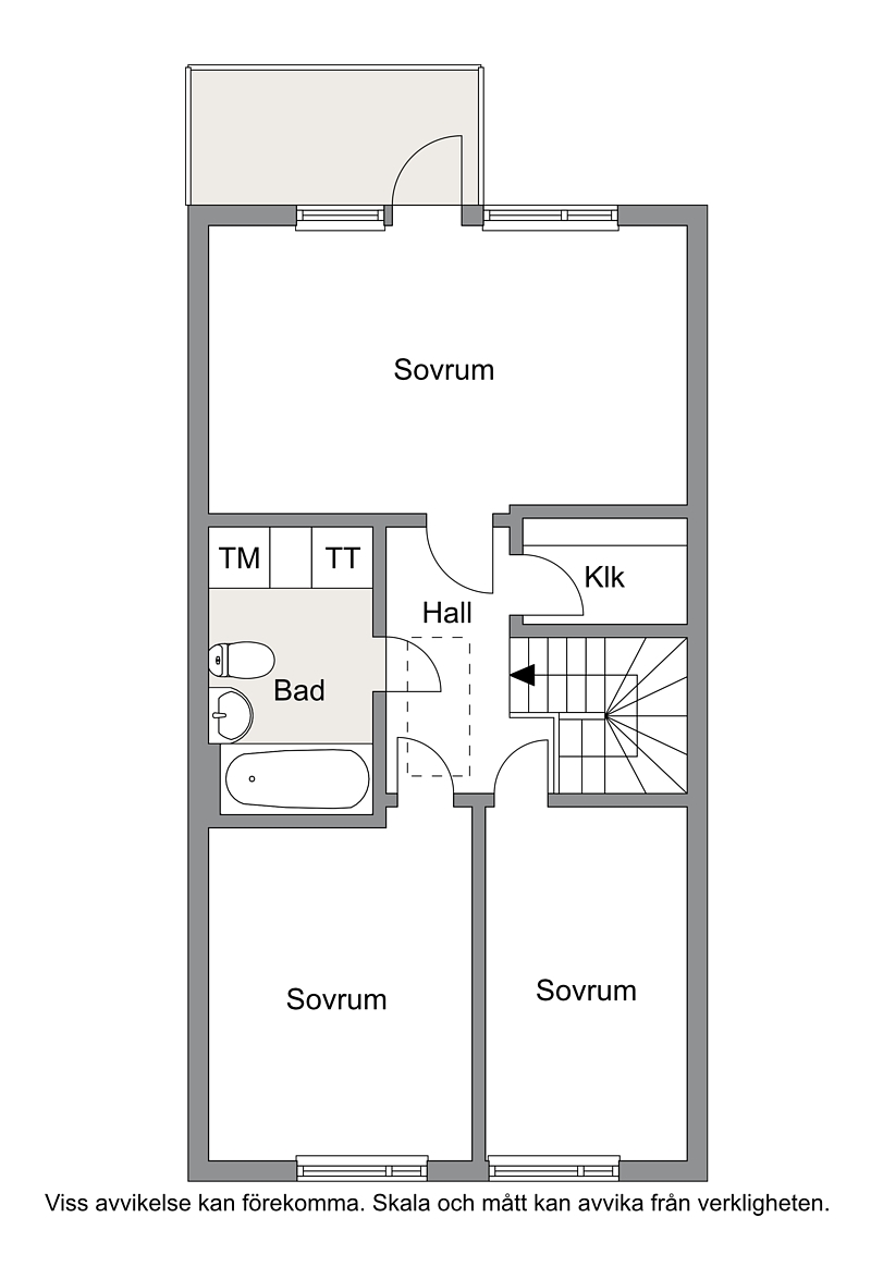 Planritning, övreplan