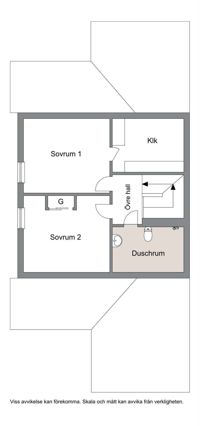 Planlösning övre plan