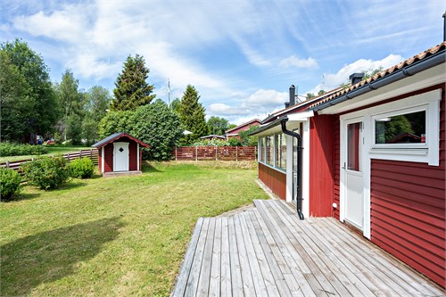 Del av solterrassen på baksidan