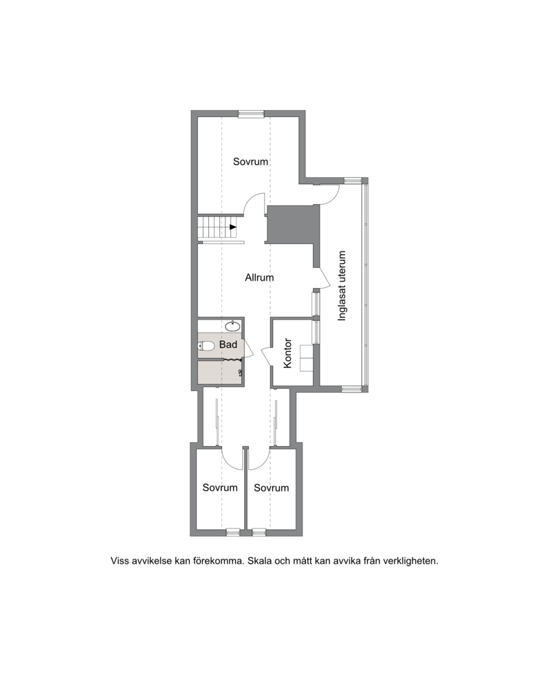 Planritning övre plan