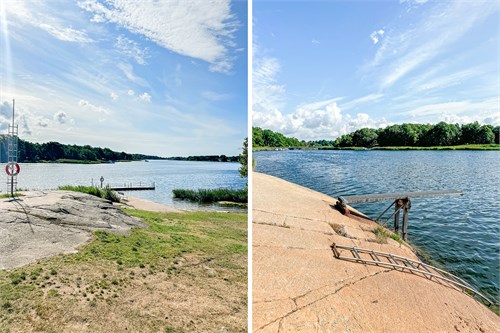 ...och 1.5 km till kommunal badplats på Knipehall