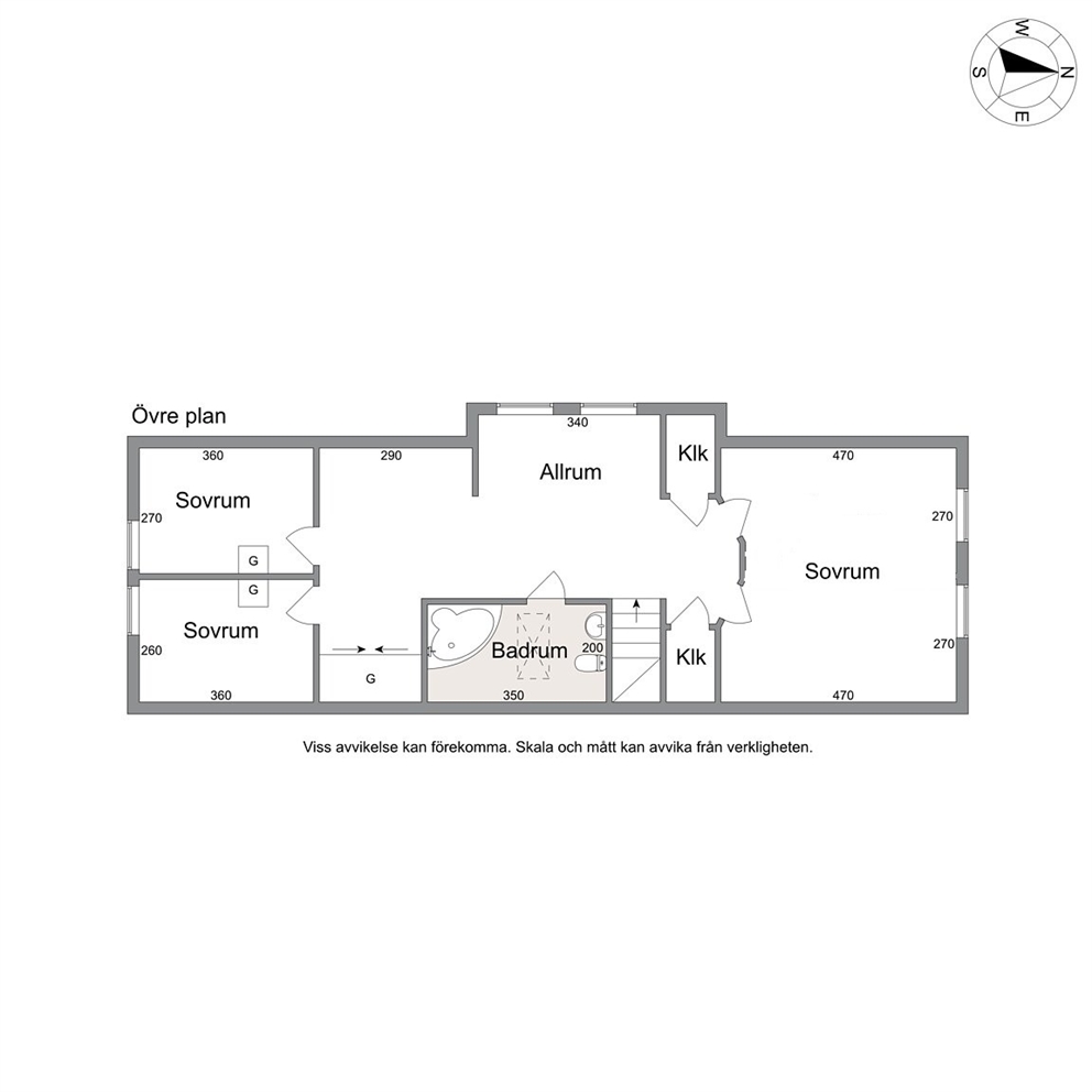 Planritning - Övre plan