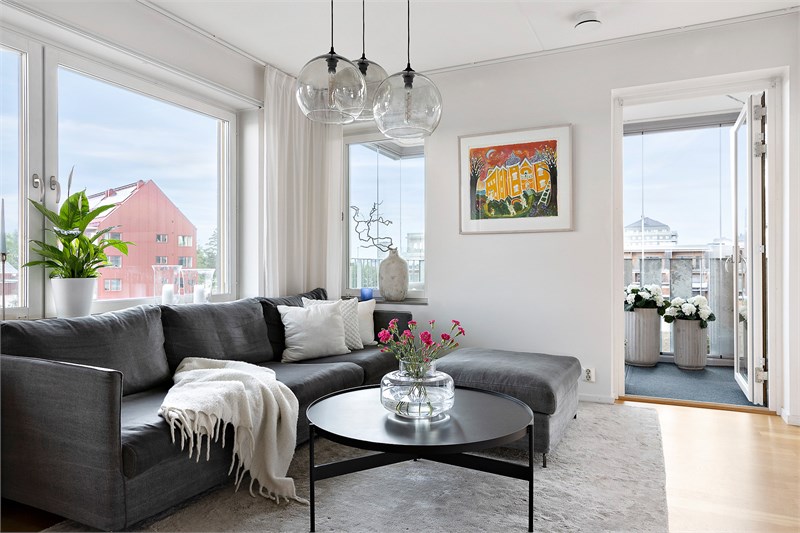 Stora fönsterpartier