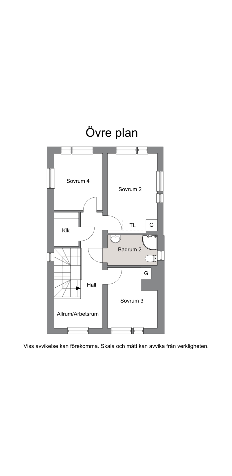 Planskiss Övre plan