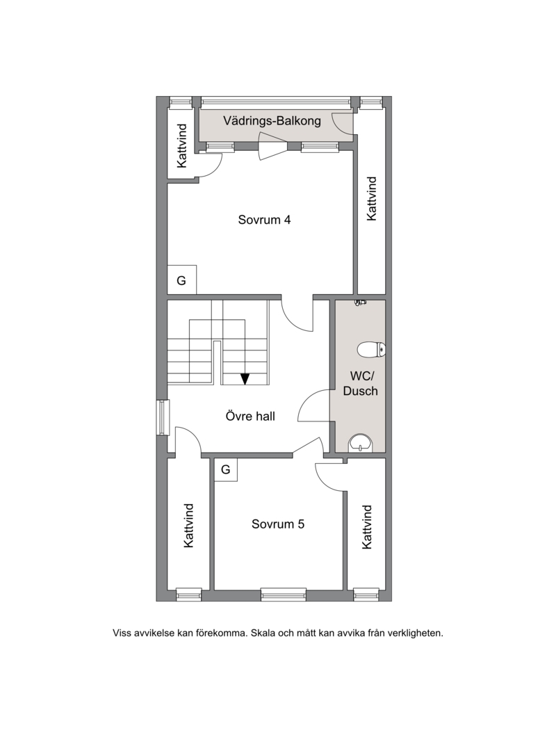 Planlösning övre plan