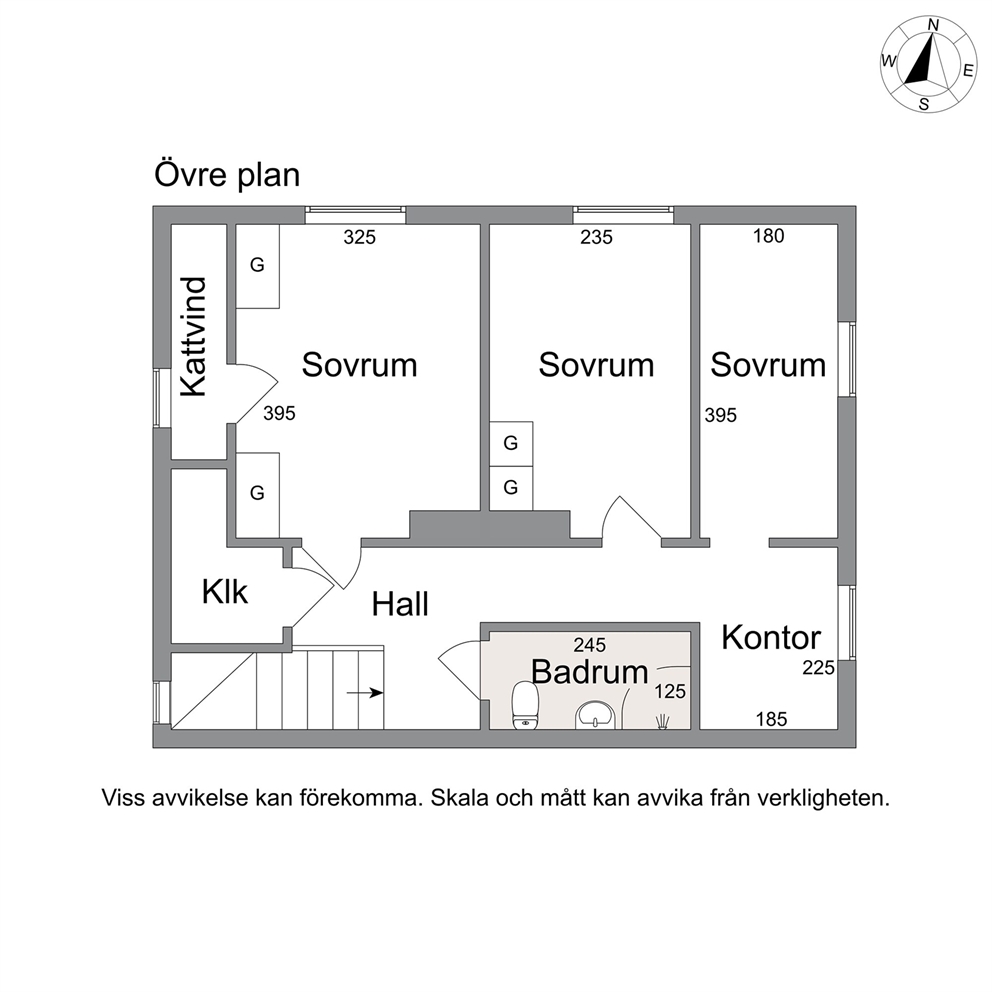 Planlösning Övervåning