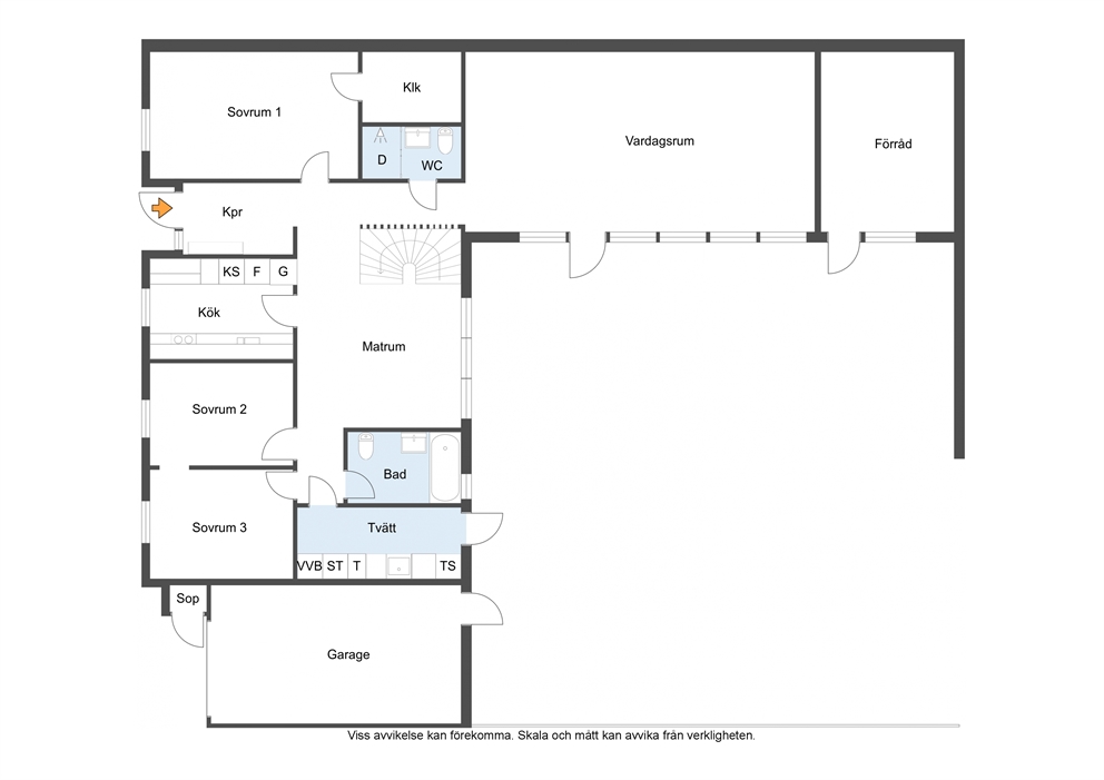 Planritning nedre plan