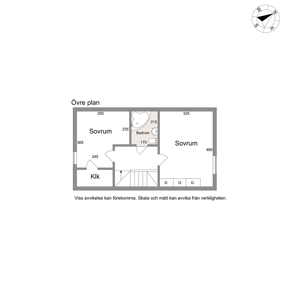 Planlösning övre plan