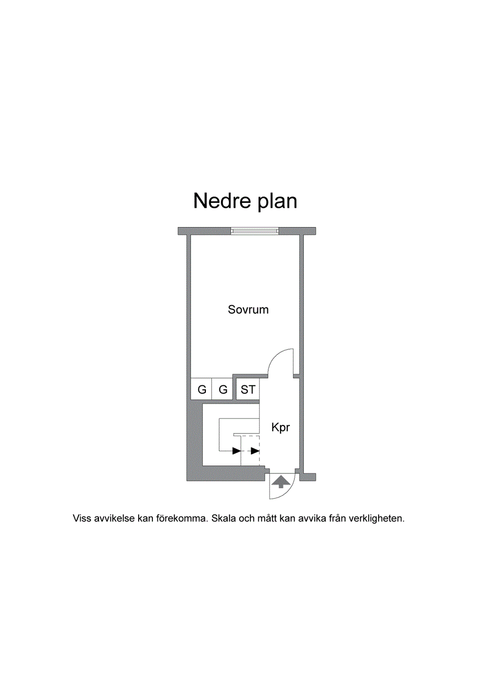 Planlösning Nedre plan