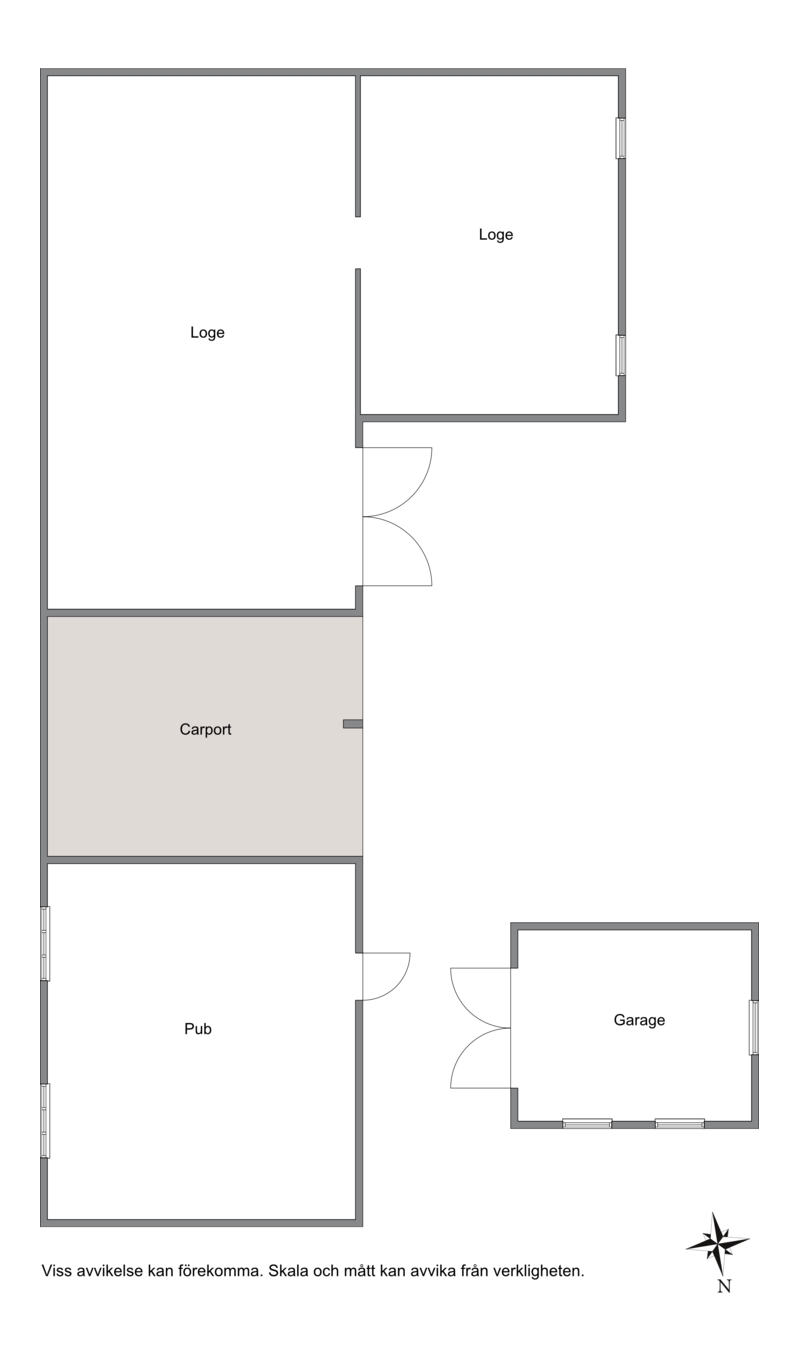 Planlösning annexbyggnader