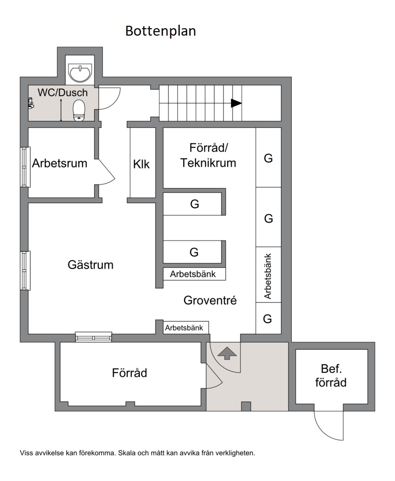 Planskiss Bottenplan