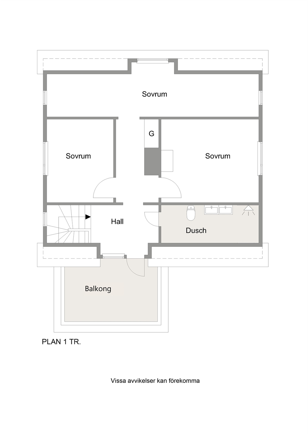 Planritning - övre plan