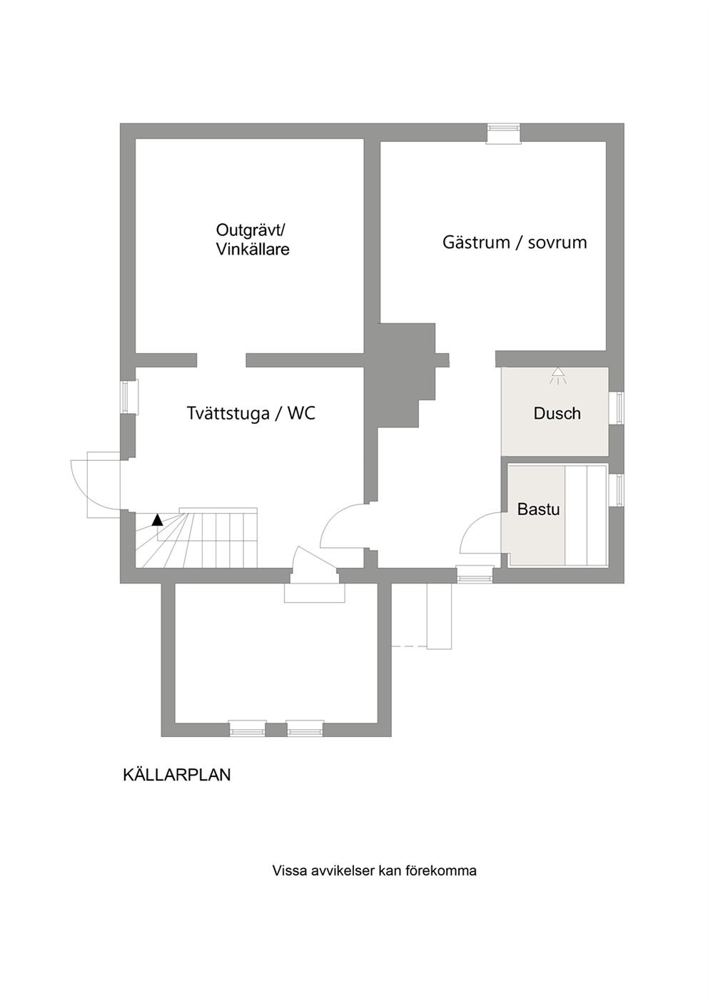 Planritning - källarplan