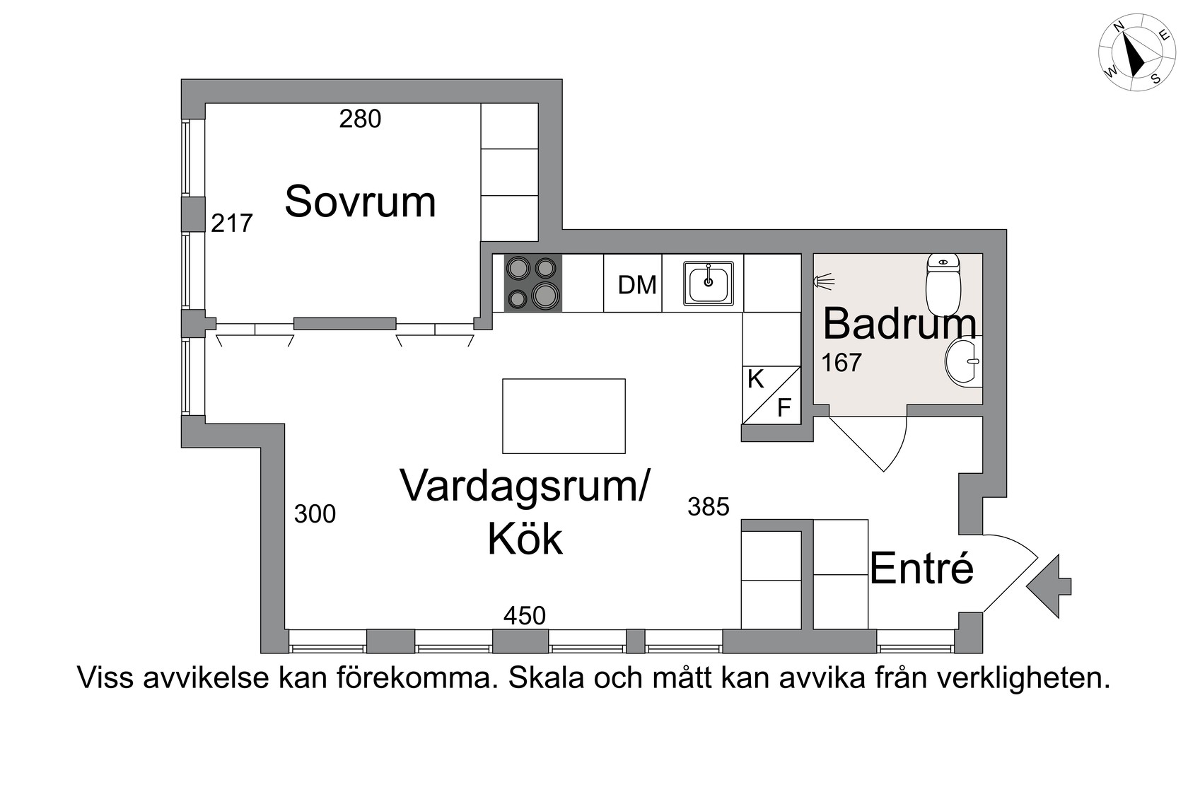 Planritning för Bodalsvägen 2A, vån 3 av 3