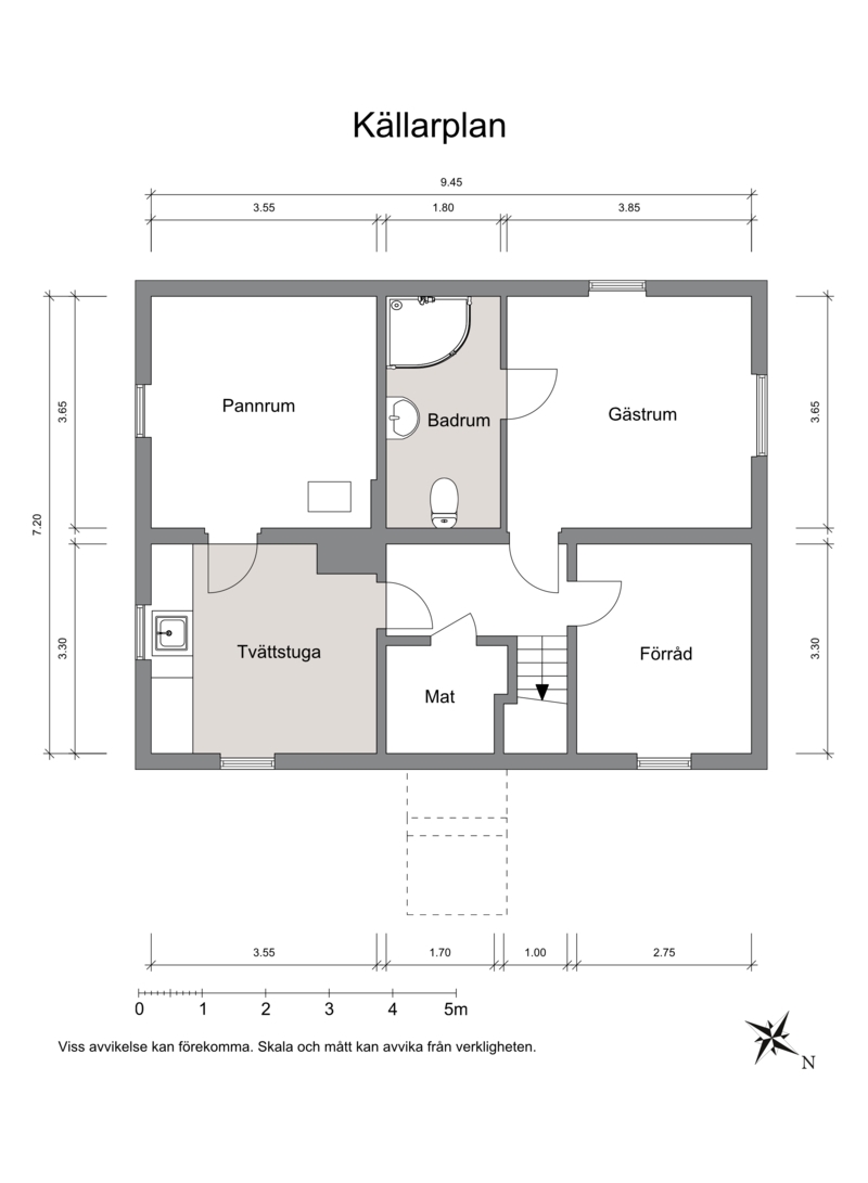 Planritning Källarplan