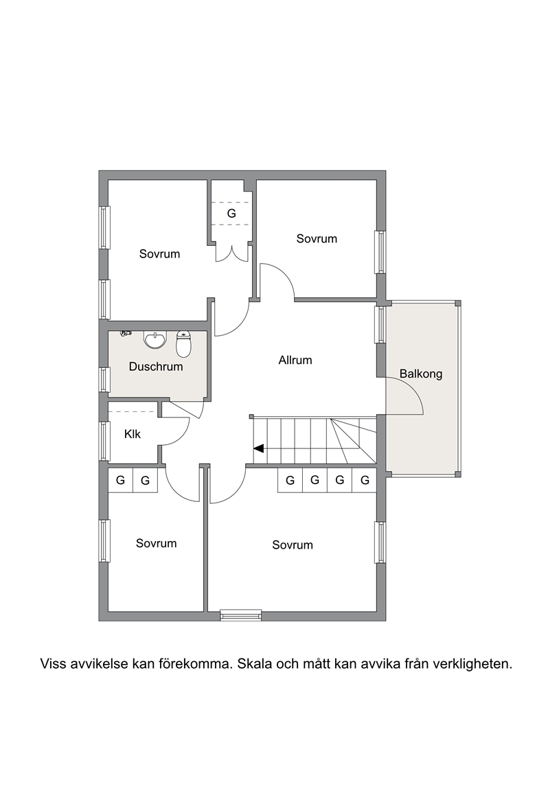 Planritning - Övre plan