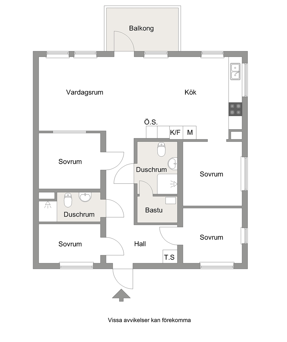 Planritning. Å-Hus F-I, nr 4 & 8