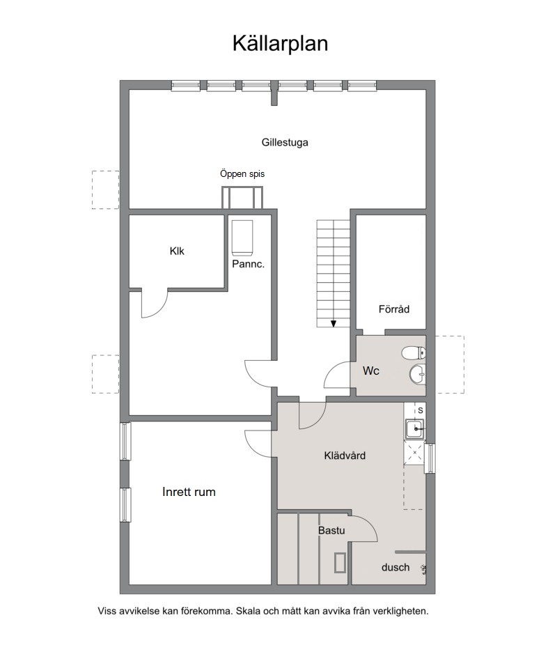 Planritning källarplan