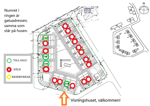 Orange pil visningshuset, välkommen!