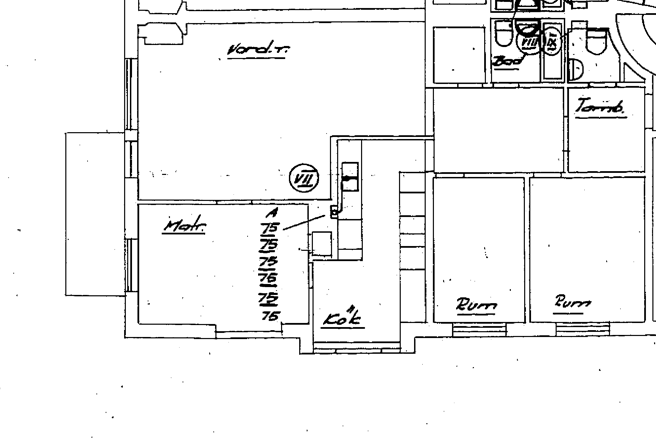 Orginalritning från Stadsbyggnadskontoret