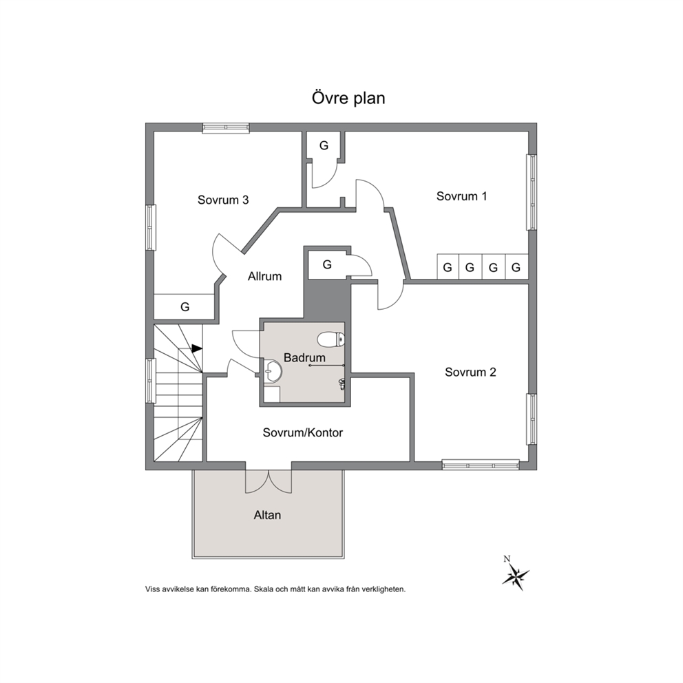 Planritning - Övre plan 