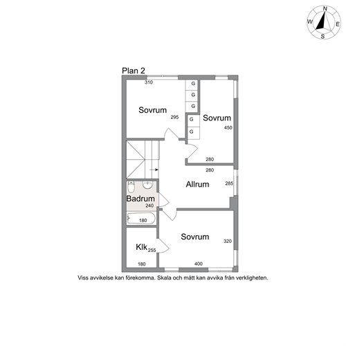 Planritning - övre plan