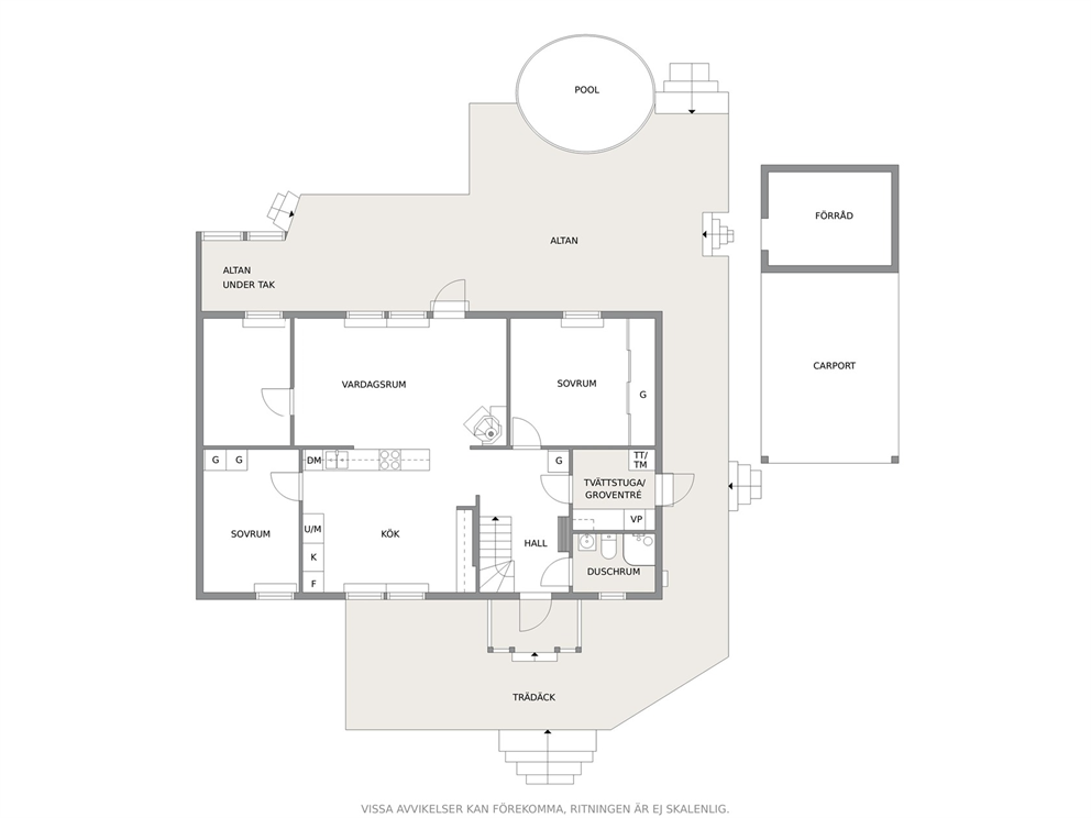 Alternativ planlösning - entréplan