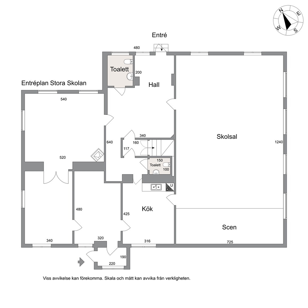 Stora skolan - entréplan