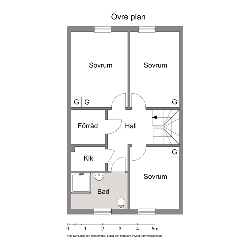 Planritning övre plan